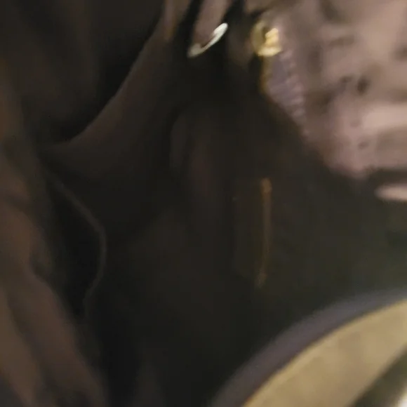 Chala Purse Handbag Brown Canvas Crossbody with Key Chain Tote Bag Kitty Cat - Picture 5 of 6